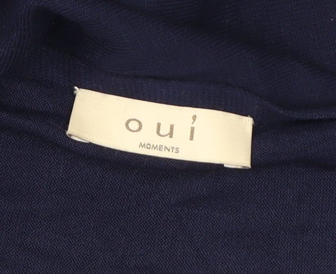 Oui Women's Blue Wrap Jumper Size 12