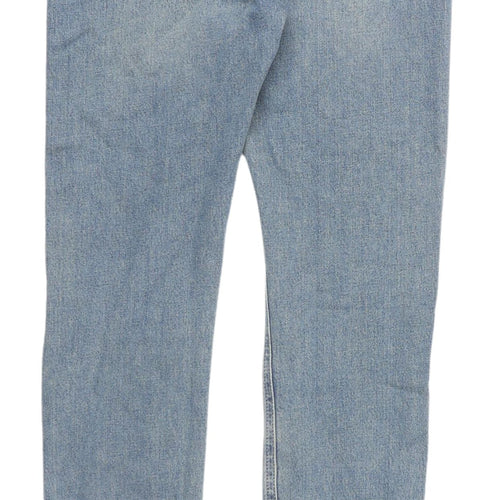 Topman Men's Blue Skinny Jeans, Size 32, Distressed
