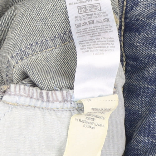 Topman Men's Blue Skinny Jeans, Size 32, Distressed