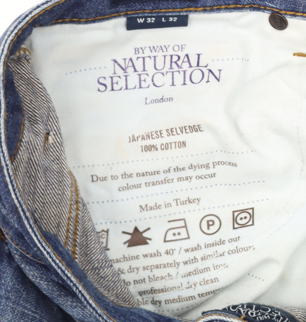 Natural Selection Men's Blue Straight Jeans Size 32