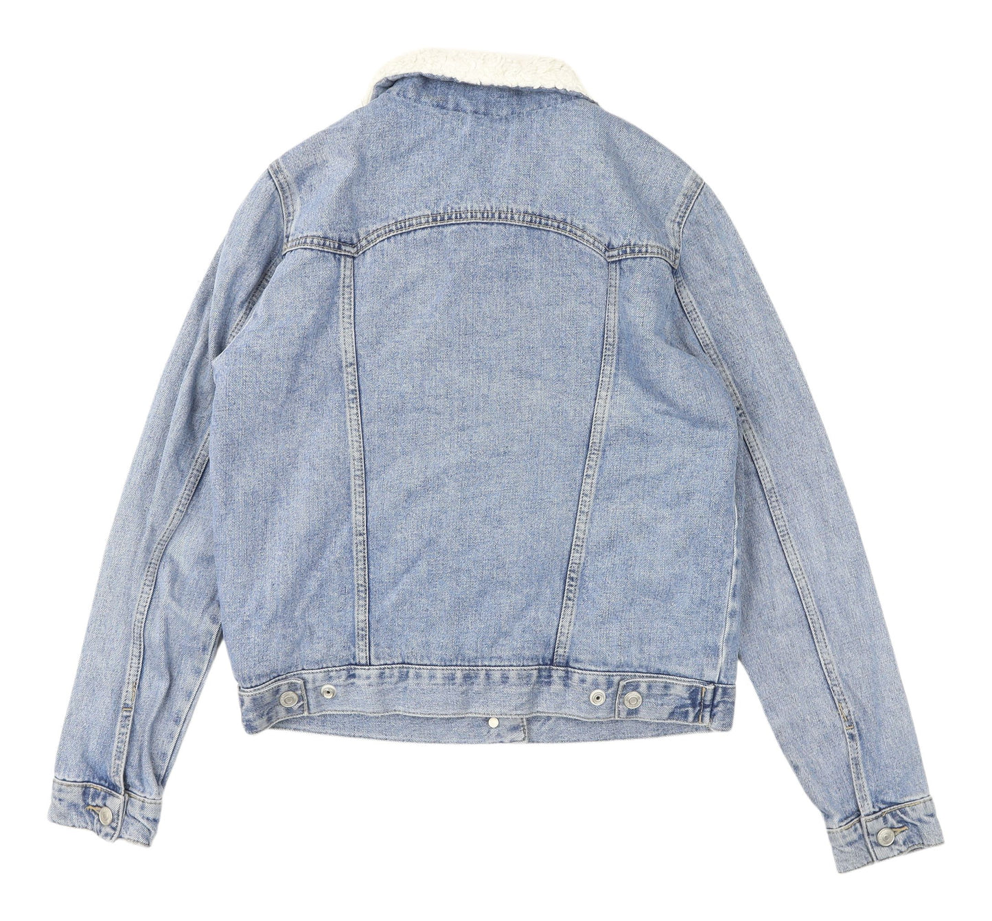 Topshop Women's Blue Denim Jacket Size 10