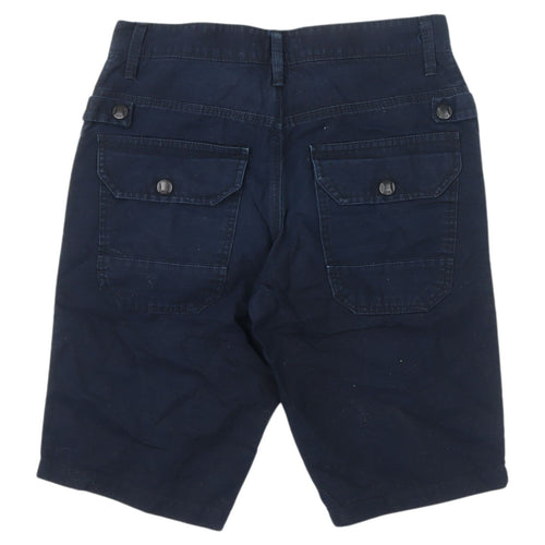 Next Men's Blue Cargo Shorts, Size M - Spring/Summer Casual