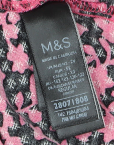 Marks & Spencer Floral Fit & Flare Dress - Size 24