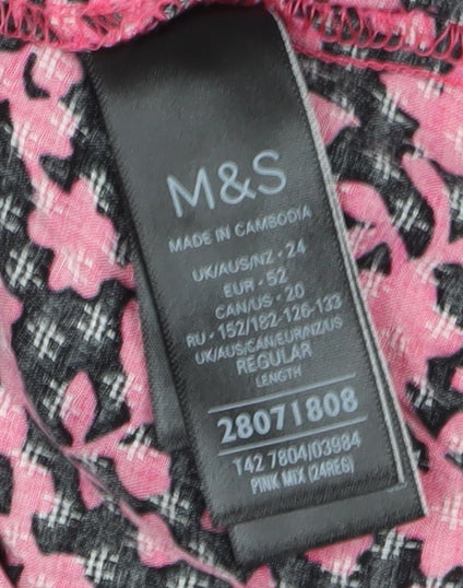 Marks & Spencer Floral Fit & Flare Dress - Size 24