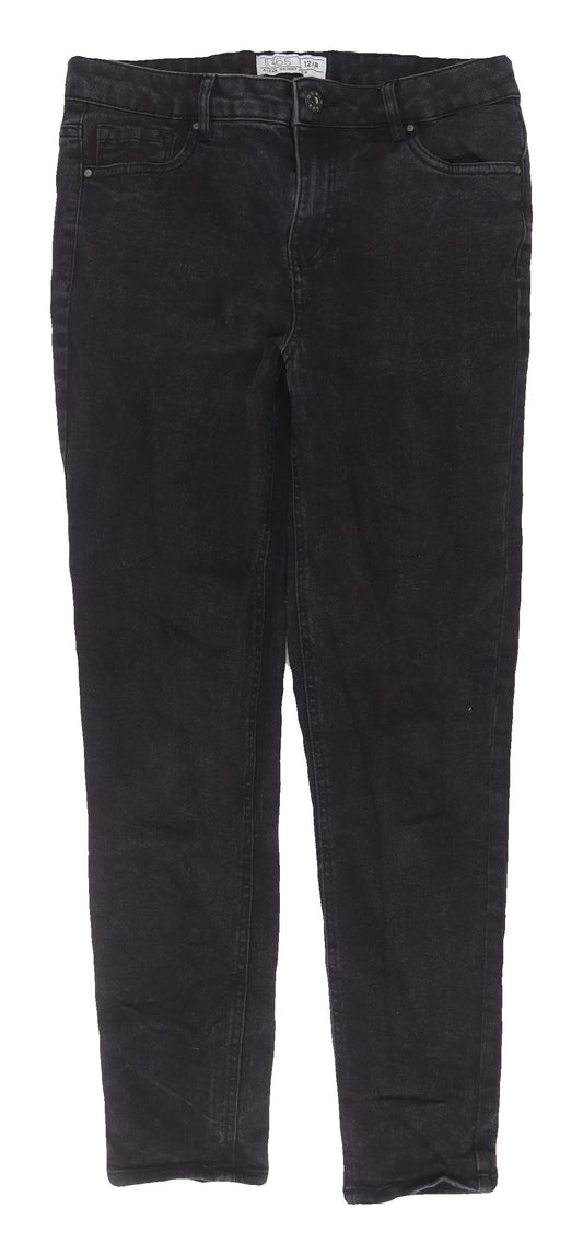 Peacocks Women's Black Skinny Jeans - Size 12