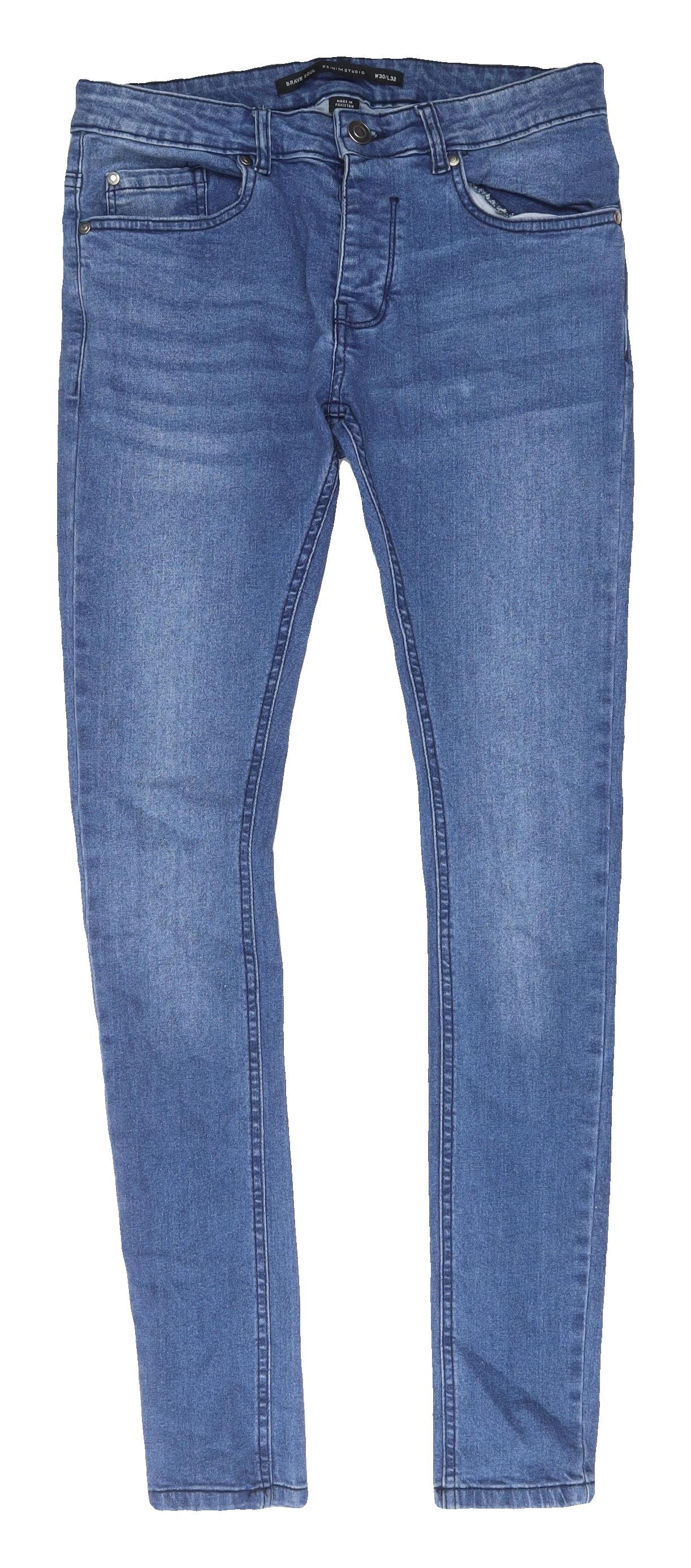 Brave Soul Men's Blue Slim Fit Jeans W30 L32
