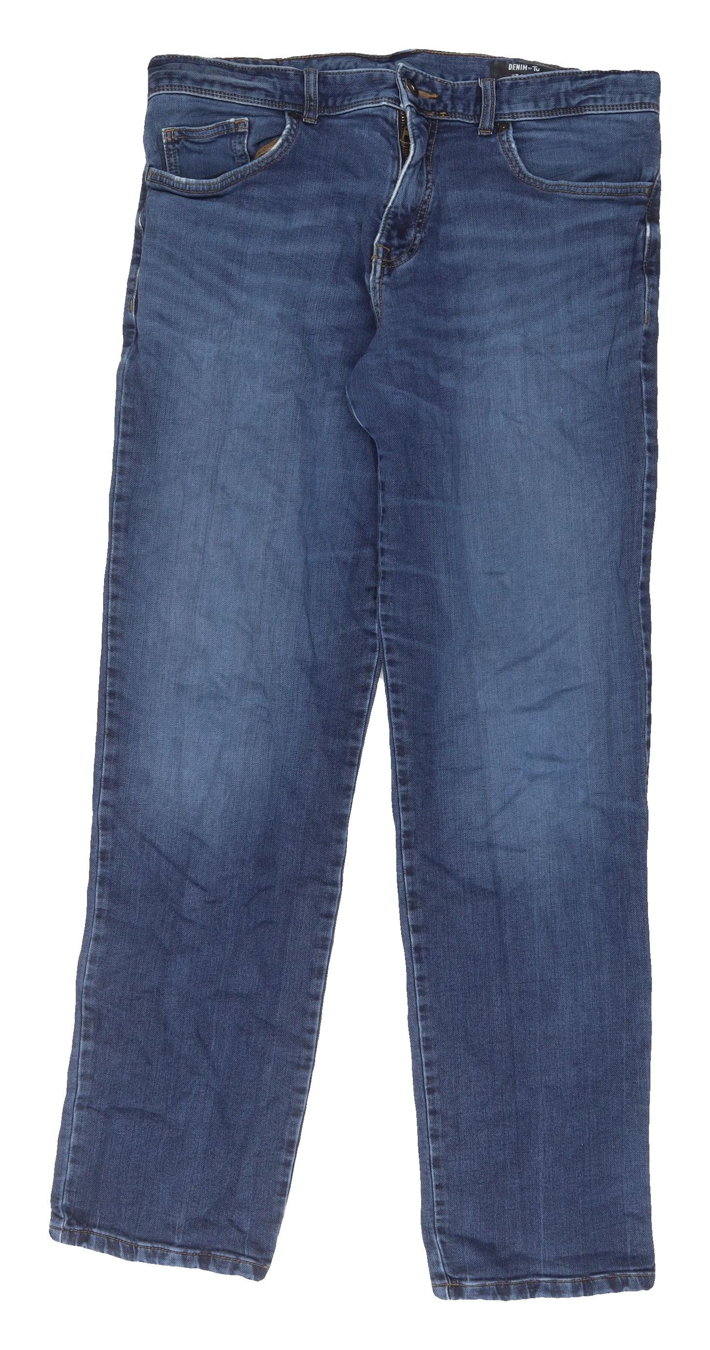 Tu Men's Blue Straight Jeans - Size 34 Regular