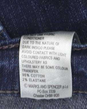 Marks and Spencer Women's Blue Straight Jeans, Size 18