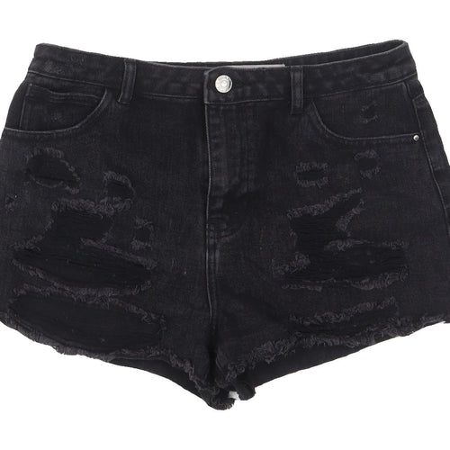 Denim Co. Women's Black Cut-Off Shorts Size 12