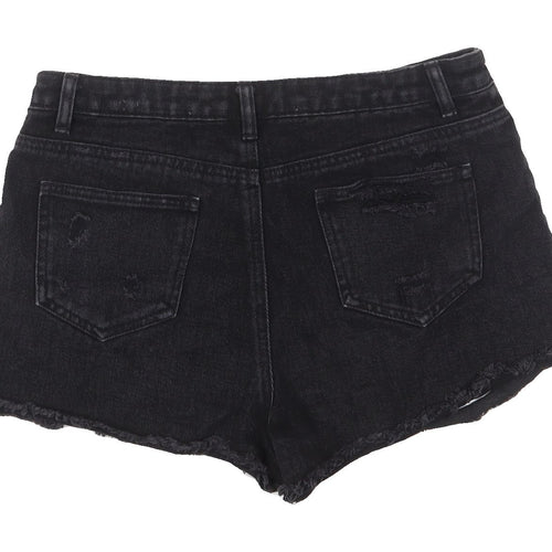 Denim Co. Women's Black Cut-Off Shorts Size 12