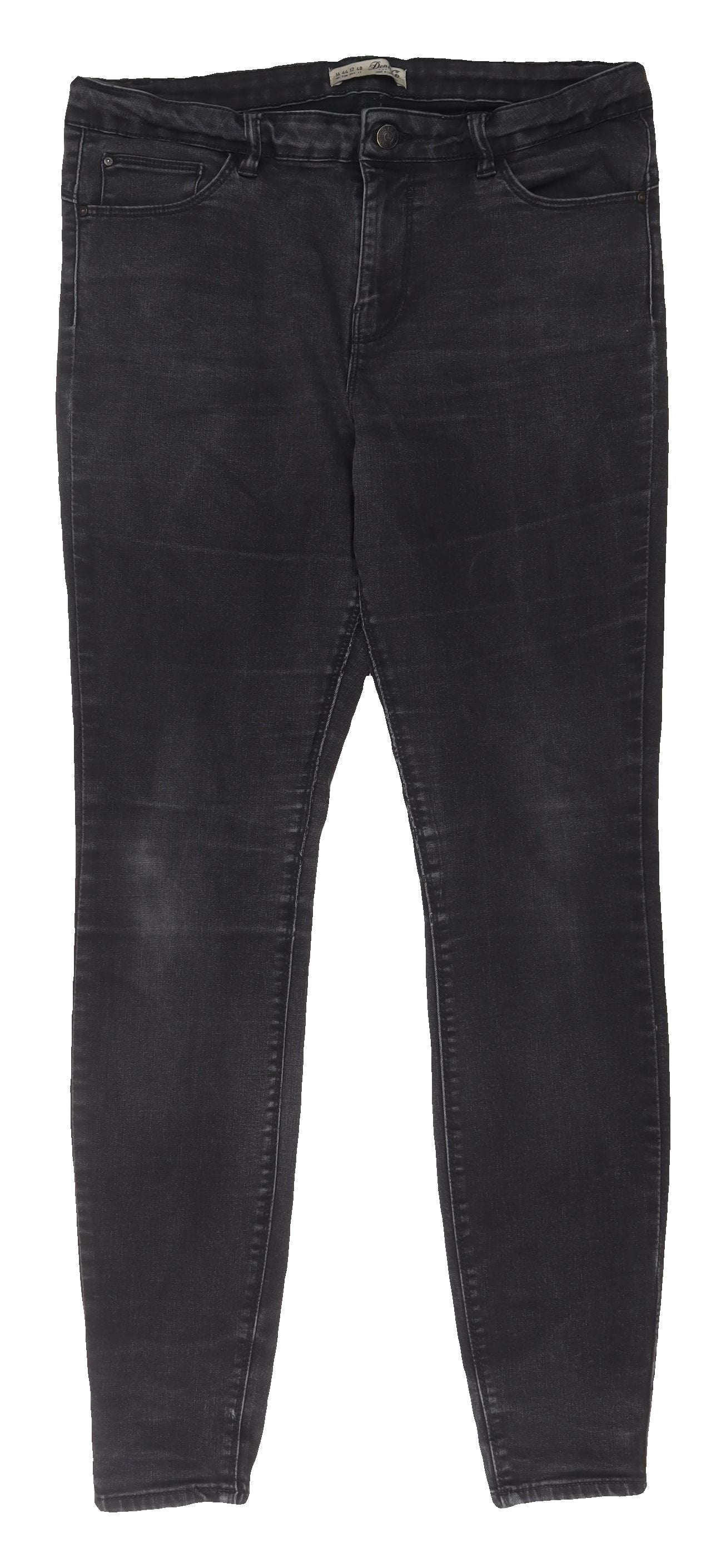 Denim Co Women's Black Skinny Jeans Size 16