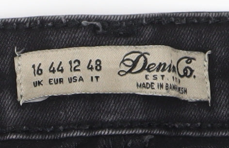 Denim Co Women's Black Skinny Jeans Size 16
