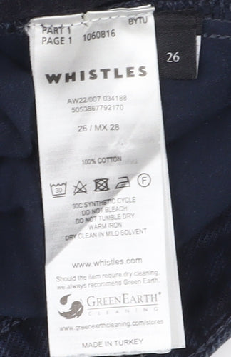 Whistles Women's Dark Blue Straight Jeans, Size 26