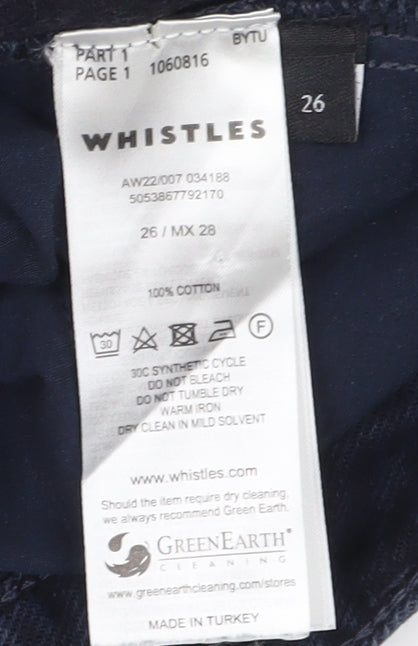 Whistles Women's Dark Blue Straight Jeans, Size 26