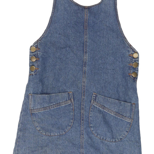 Denim Co Women's Blue Pinafore Dress Size 6