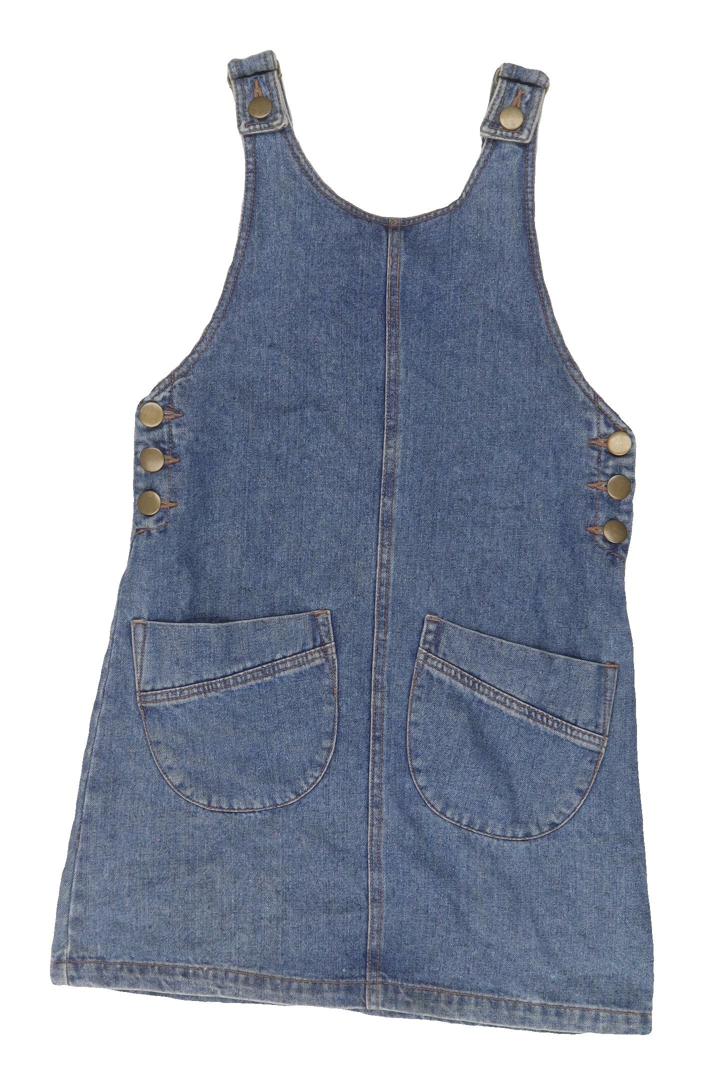 Denim Co Women's Blue Pinafore Dress Size 6