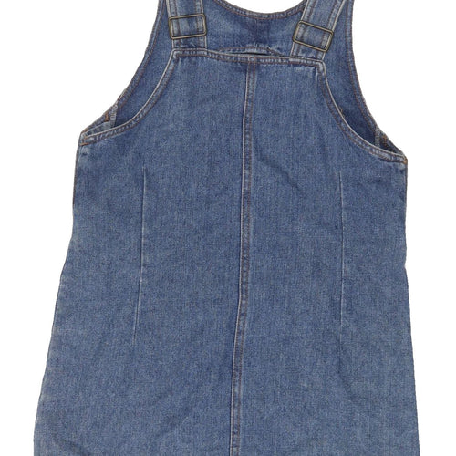 Denim Co Women's Blue Pinafore Dress Size 6