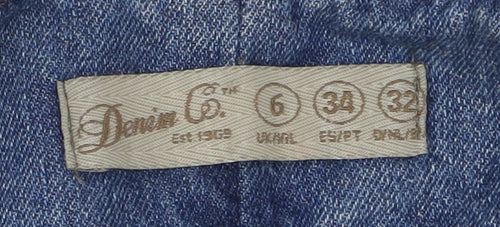 Denim Co Women's Blue Pinafore Dress Size 6