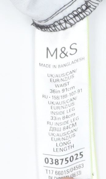 Marks and Spencer Men's Grey Chino Trousers - Size L