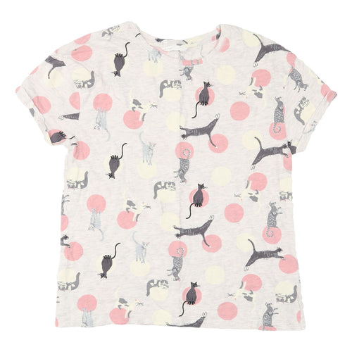 Marks and Spencer Women's Cat Print Pyjama Top S