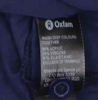 Marks and Spencer Women's Blue Button-Up Top UK 16