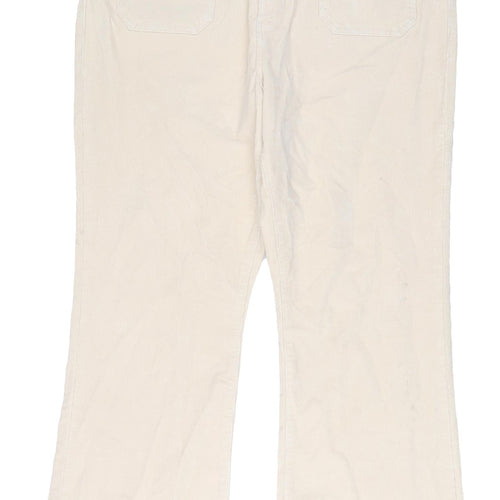 Marks and Spencer Women's Ivory Flared Trousers Size 20