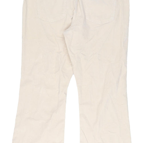 Marks and Spencer Women's Ivory Flared Trousers Size 20