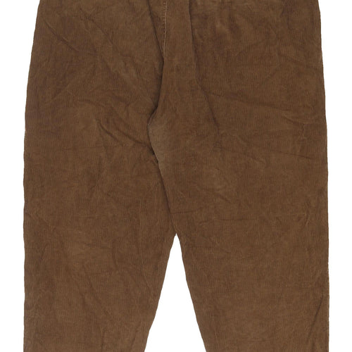 ASOS Women's Brown Cropped Corduroy Trousers Size 16