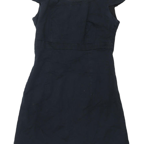 Oasis Women's Black Dress - Size 6, Short Sleeve
