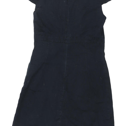Oasis Women's Black Dress - Size 6, Short Sleeve