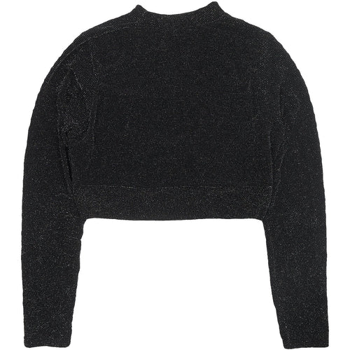 Boohoo Women's Black Cropped Blouse UK 18