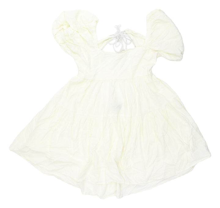 I Saw It First Women Ivory Dress Size 14 Puff Sleeve