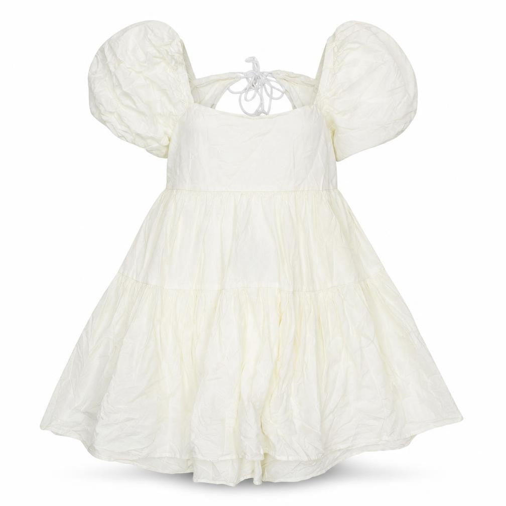 I Saw It First Women Ivory Dress Size 14 Puff Sleeve