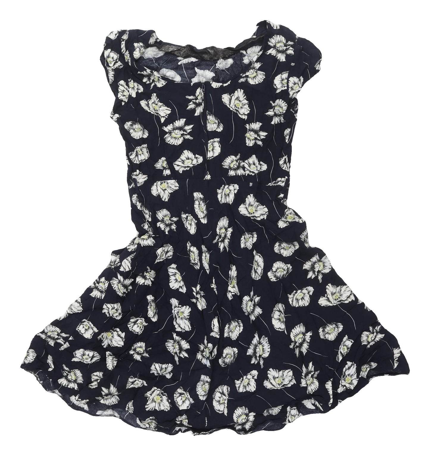 Wallis Women's Black Floral Dress, Size 12