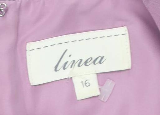 Linea Women's Pink Sleeveless Sheath Dress Size 16