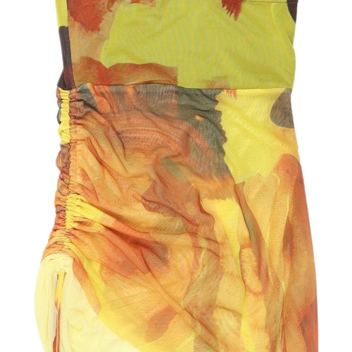 PrettyLittleThing Women's Multicoloured Halter Slip Dress