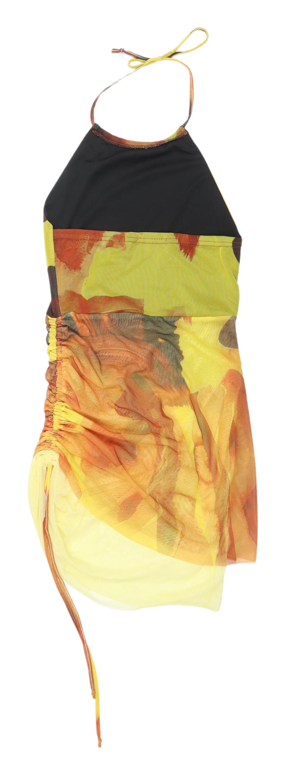 PrettyLittleThing Women's Multicoloured Halter Slip Dress