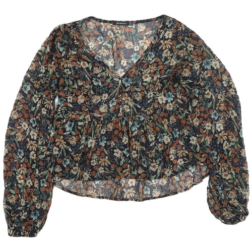 Stradivarius Women's Floral Multicoloured Tunic Blouse M