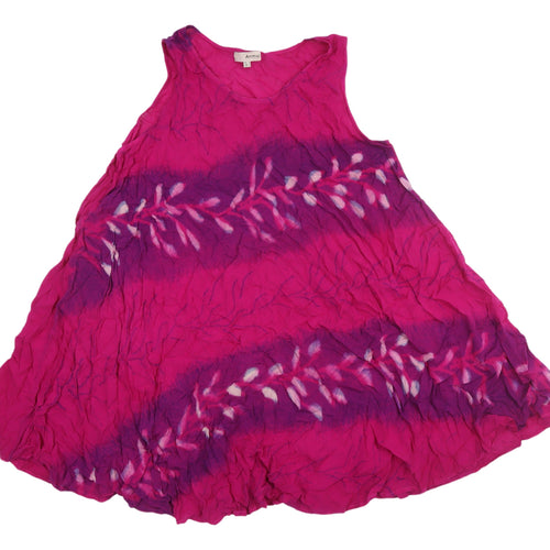 Anmol Women's Pink Tie Dye Trapeze Dress - S, Summer Style