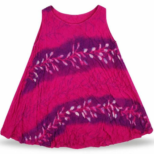 Anmol Women's Pink Tie Dye Trapeze Dress - S, Summer Style
