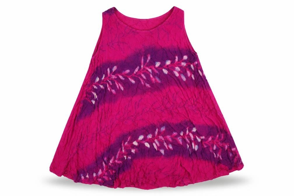 Anmol Women's Pink Tie Dye Trapeze Dress - S, Summer Style