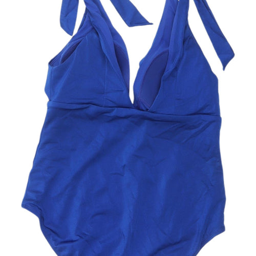 Marks and Spencer Women's Blue Halter One Piece