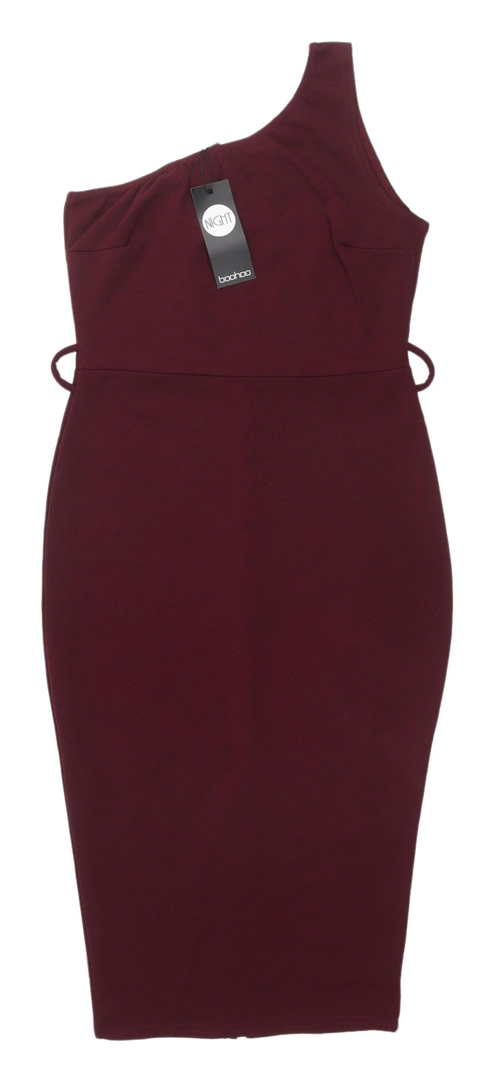 Boohoo Women's Red One Shoulder Bodycon Dress