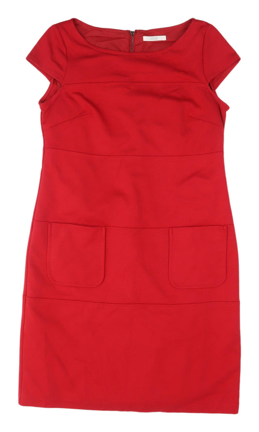 Marks and Spencer Red Shift Dress UK 12