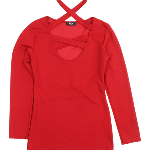 I-X London Red Long Sleeve Dress - Size 12