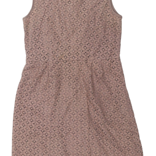 Stile Benetton Women's Beige Lace Sheath Dress S