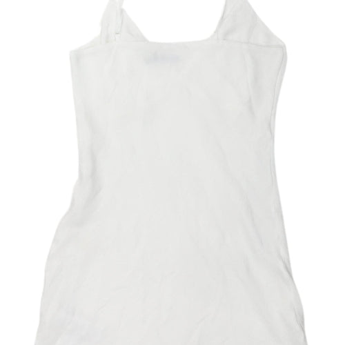 Nasty Gal White Slip Dress, UK 8, Women's Classic Summer Style