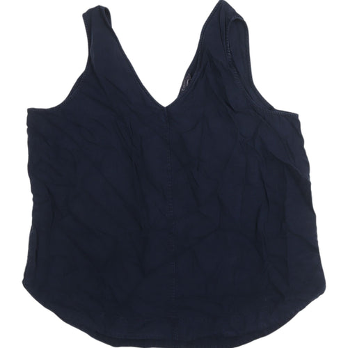 Marks and Spencer Women's Blue V-Neck Tank Top Size 16