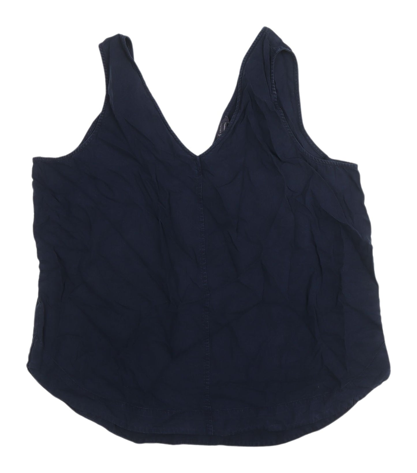 Marks and Spencer Women's Blue V-Neck Tank Top Size 16