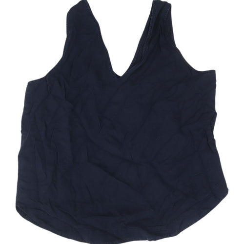 Marks and Spencer Women's Blue V-Neck Tank Top Size 16